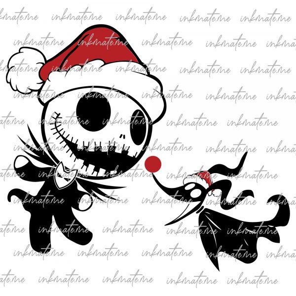 Skellington and Sally, Zero the Ghost Dog, Jack Skellington, Tim Burton's Classic, Gothic Christmas, Oogie Boogie, Haunted Holiday, Pumpkin King, Nightmare Christmas Art, Sally, Lock, Shock, and Barrel, Christmas Town, Halloween Town, Spooky Christmas