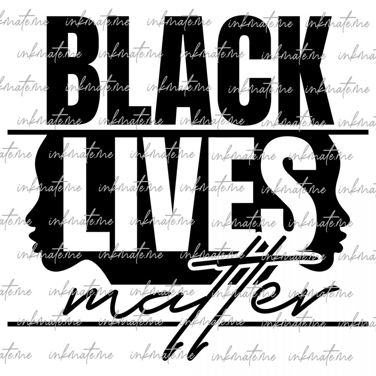 Peaceful Protest, Inclusivity, Justice for All, BLM Logo