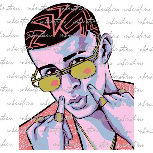 Reggaeton Star, Concert Performance, Bad Bunny Pose, Music Icon, Bad Bunny Logo