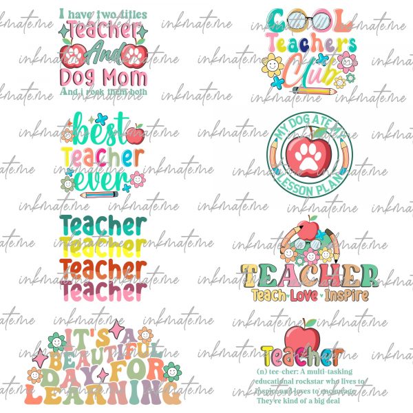 Teacher SVG Bundle, Teacher PNG, Mega Bundle, Back to School, Teacher Graphics, Teacher Digital Files, Instant Download