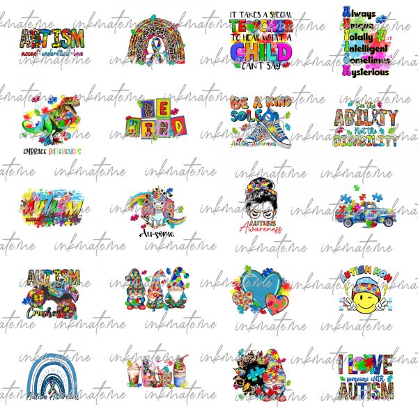 Autism Designs Bundle, Autism Awareness Png, Autism Quote Png, Au-Some, Autism Mom Png, Puzzle Png, Autism Ribbon Png, Puzzle Piece Png