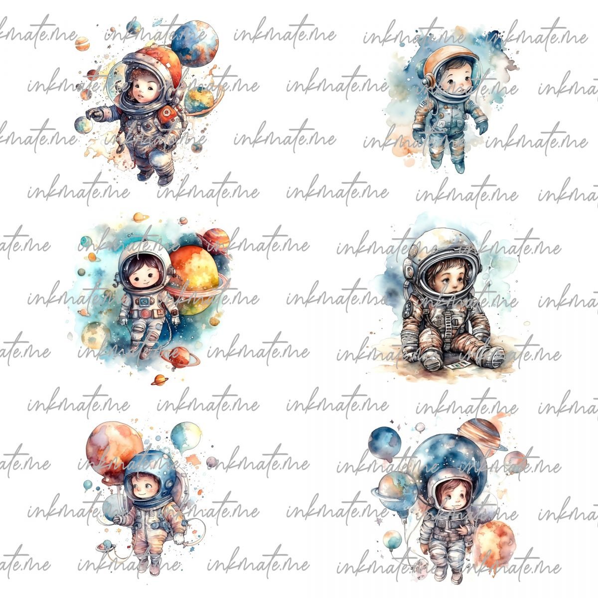 Astronaut PNG | Astronaut Clipart | Space png | Planets Clipart | Galaxy Art | Kids Clipart | Sublimation Design | Digital Design