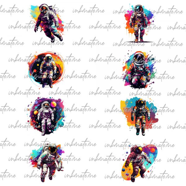 Astronaut PNG | Astronaut Clipart | Space png | Planets Clipart | Galaxy Art | Kids Clipart | Sublimation Design | Digital Design