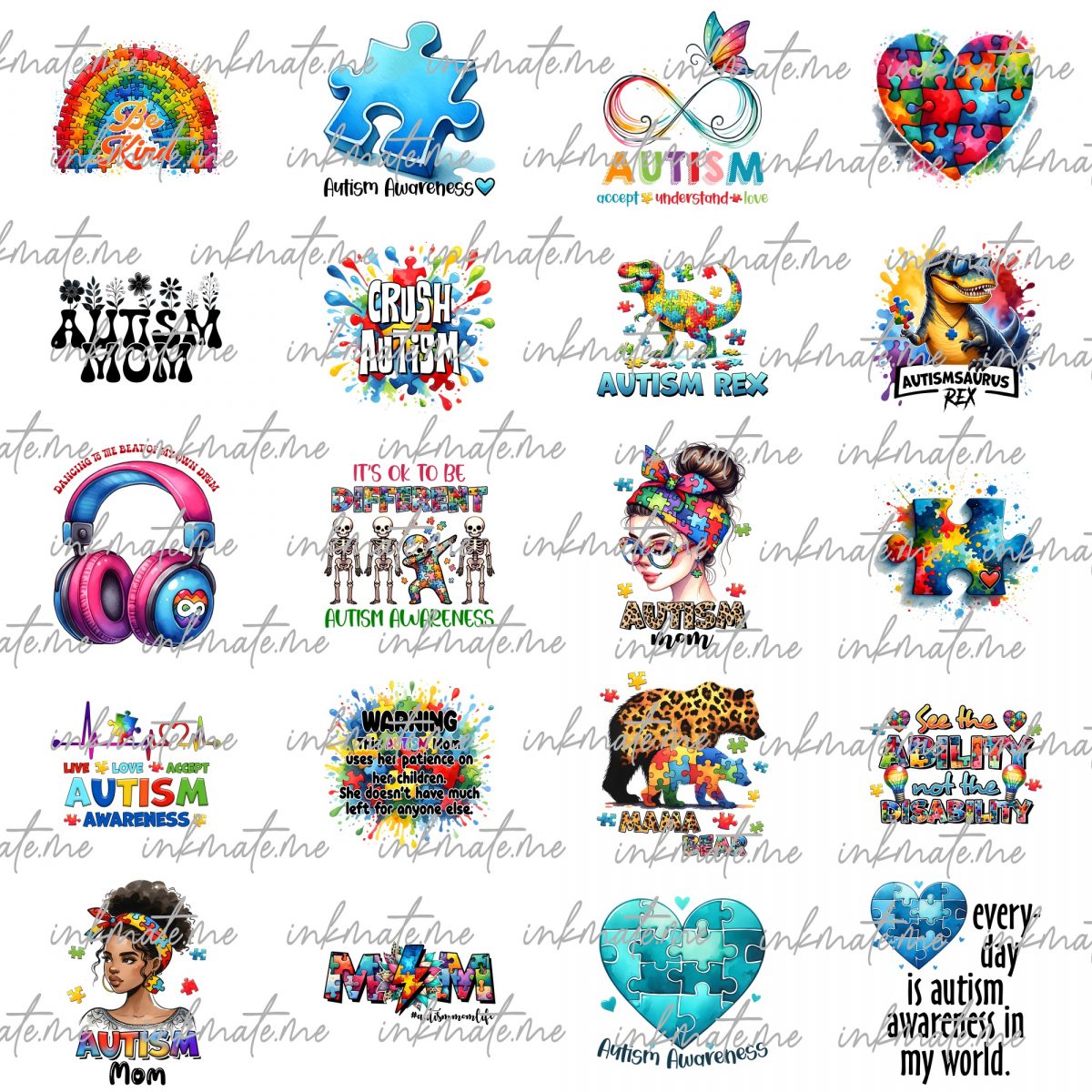 Autism Designs Bundle, Autism Awareness Png, Autism Quote Png, Au-Some, Autism Mom Png, Puzzle Png, Autism Ribbon Png, Puzzle Piece Png