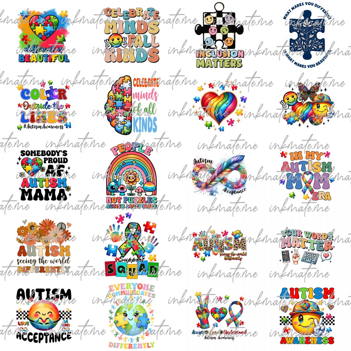 Autism Designs Bundle, Autism Awareness Png, Autism Quote Png, Au-Some, Autism Mom Png, Puzzle Png, Autism Ribbon Png, Puzzle Piece Png