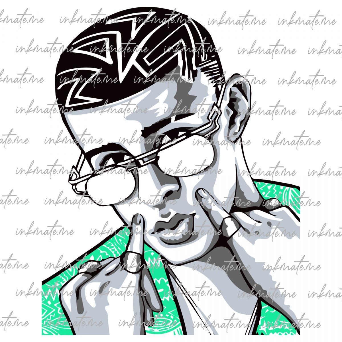 Bad Bunny Logo, Concert Performance, Puerto Rican Artist, Bad Bunny Pose, Music Icon