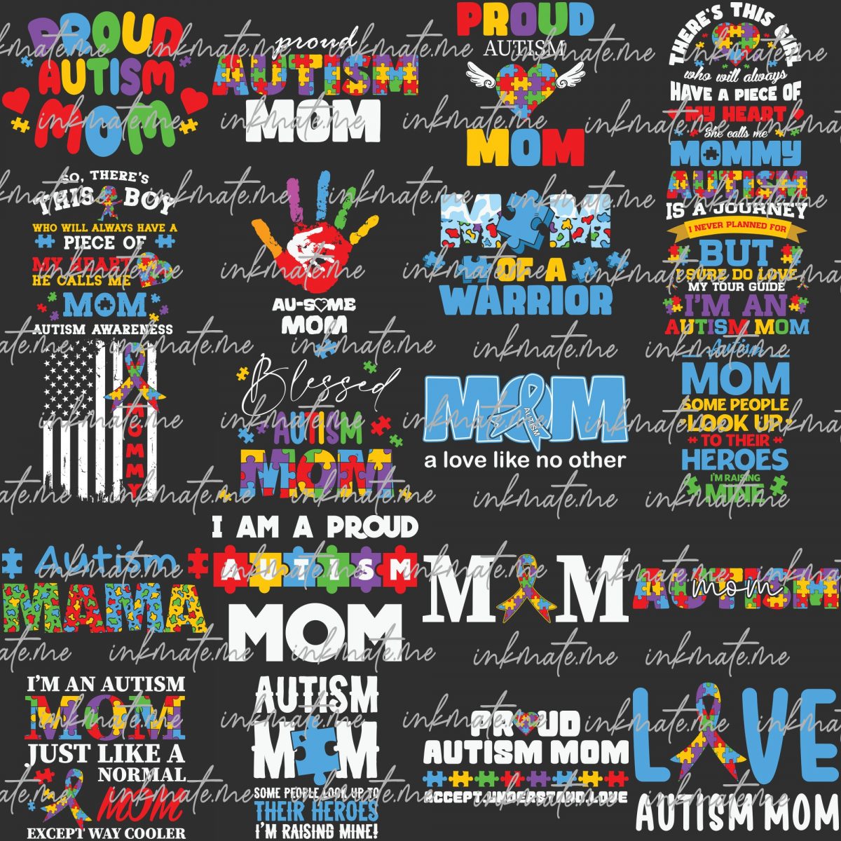 Autism Designs Bundle, Autism Awareness Png, Autism Quote Png, Au-Some, Autism Mom Png, Puzzle Png, Autism Ribbon Png, Puzzle Piece Png