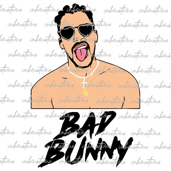 Bad Bunny Logo, Bad Bunny Pose, Latin Trap, Music Icon, Puerto Rican Artist