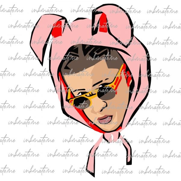 Latin Trap, Reggaeton Star, Music Icon, Bad Bunny Pose, Concert Performance, Bad Bunny Logo