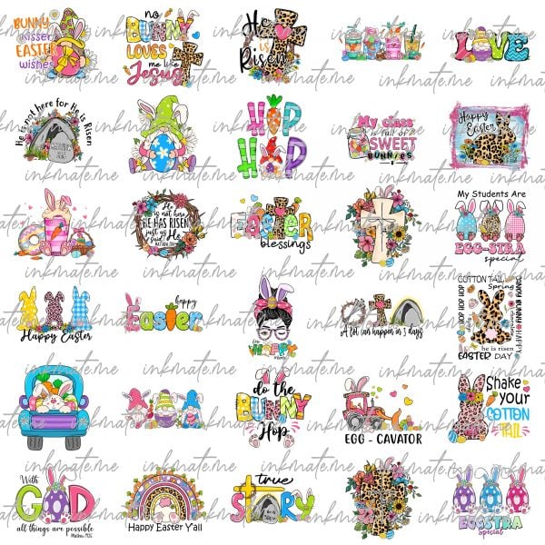 Happy Easter Day Mega Bundle Png File, Easter Day , Happy Easter Bundle Png, Bundle Png, Easter Life Png, Sublimate Designs Download