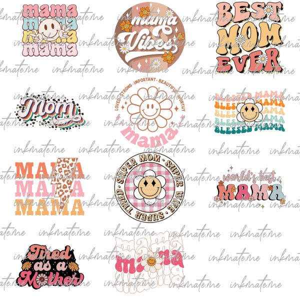 Mom PNG Bundle, Mothers Day Png, Mom Png, Mom Life Png, Girl Mom Png, Mama Png, Mama Sublimation, Blessed Mama Png, Gift For Mom, Mom Shirt