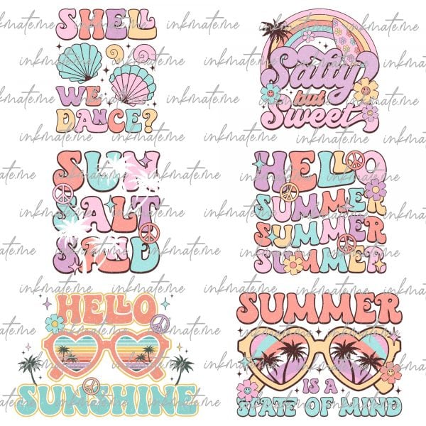 Summer Bundle Png, Summer Sublimation Bundle, Hello Summer Png, Summer Vibes Png, Beach Png, Sublimation Designs Downloads, Digital Download