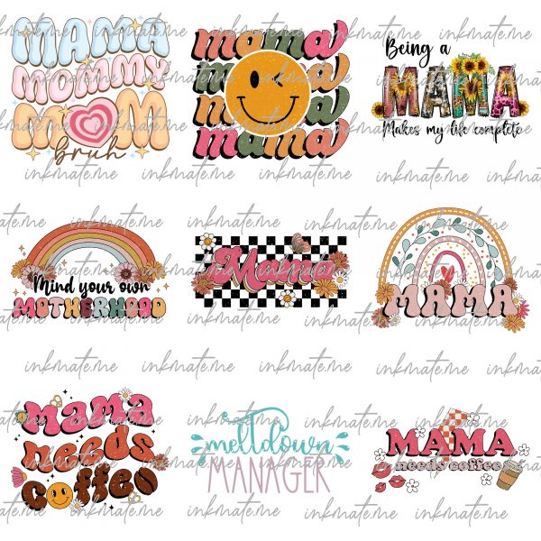 Mom PNG Bundle, Mothers Day Png, Mom Png, Mom Life Png, Girl Mom Png, Mama Png, Mama Sublimation, Blessed Mama Png, Gift For Mom, Mom Shirt