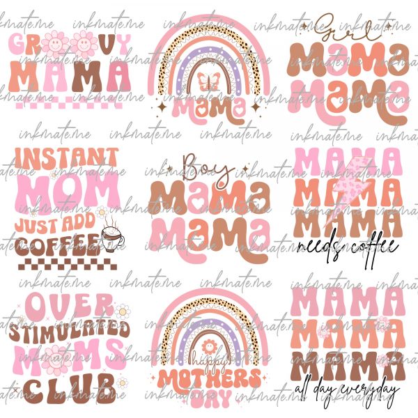 Mom PNG Bundle, Mothers Day Png, Mom Png, Mom Life Png, Girl Mom Png, Mama Png, Mama Sublimation, Blessed Mama Png, Gift For Mom, Mom Shirt