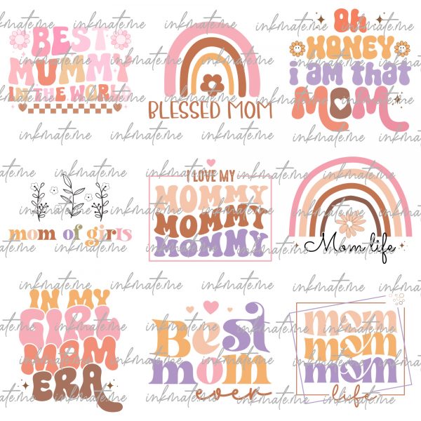 Mom PNG Bundle, Mothers Day Png, Mom Png, Mom Life Png, Girl Mom Png, Mama Png, Mama Sublimation, Blessed Mama Png, Gift For Mom, Mom Shirt