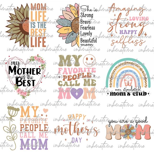 Mom PNG Bundle, Mothers Day Png, Mom Png, Mom Life Png, Girl Mom Png, Mama Png, Mama Sublimation, Blessed Mama Png, Gift For Mom, Mom Shirt