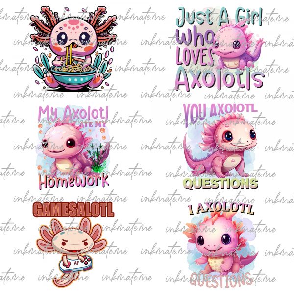 Axolotl Png Sublimation Bundle, Axolotl Cute Png, Axolotl Png, Axolotl Graphics Png, Funny Axolotl, Axolotl Fish,g Digital Download