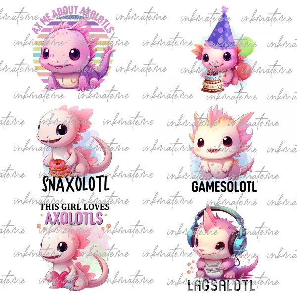 Axolotl Png Sublimation Bundle, Axolotl Cute Png, Axolotl Png, Axolotl Graphics Png, Funny Axolotl, Axolotl Fish,g Digital Download