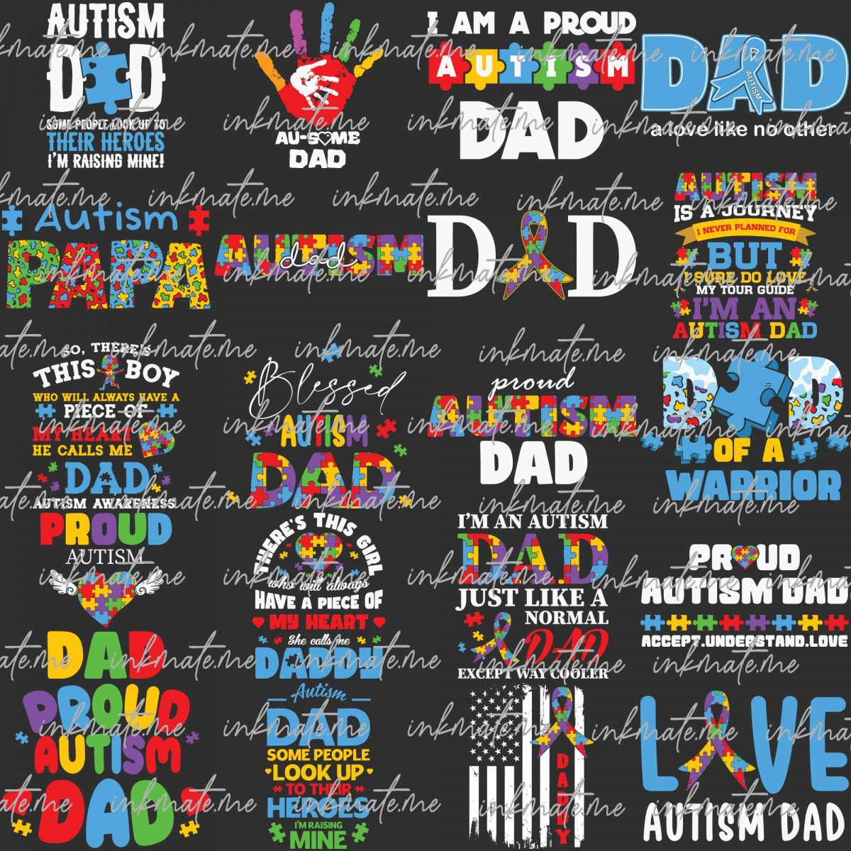 Autism Dad Svg Bundle, Autism Awareness Month, Autism Puzzle Svg, Autism Papa Svg, Love Autism Dad Svg, Dad And Son, Svg files for Cricut