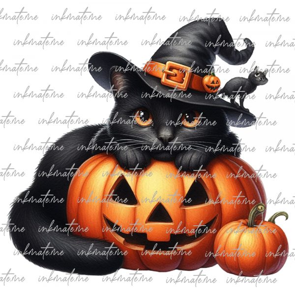 Creepy Cat, Cat Art, Wicked Cat, Halloween Cat, Black Cat