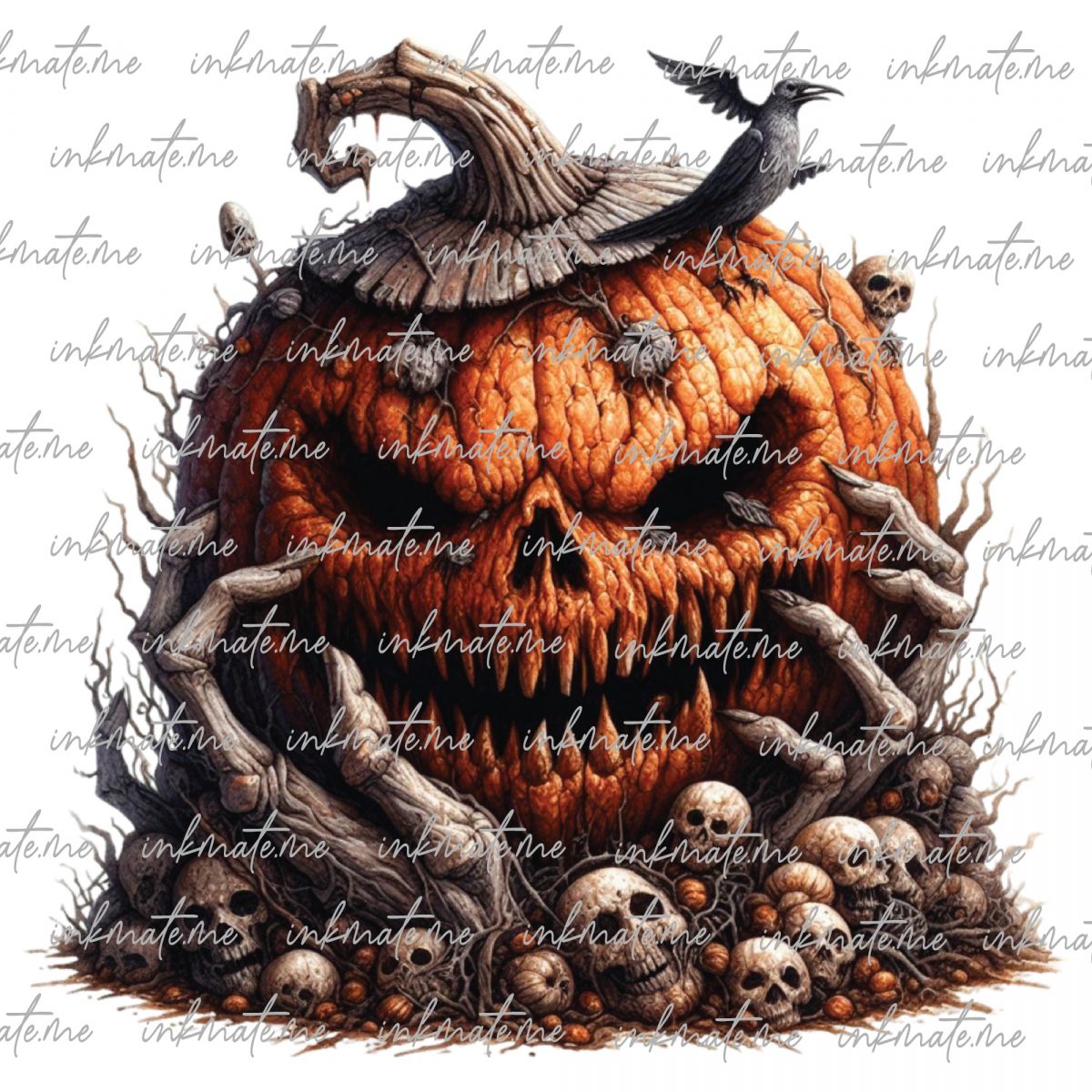 Spooky Pumpkin, Pumpkin Art, Jack-o'-Lantern, Scary Pumpkin