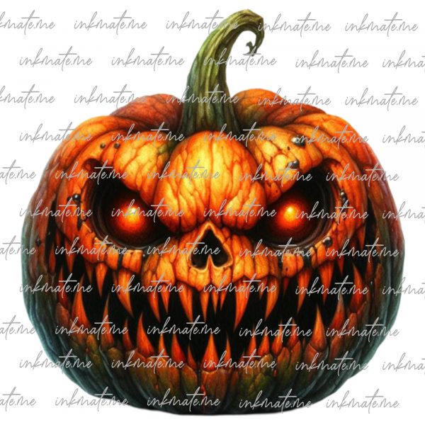 Haunted Pumpkin, Halloween Night, Scary Pumpkin, Jack-o'-Lantern, Halloween Pumpkin