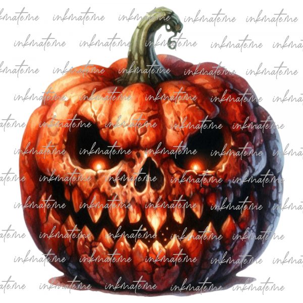 Haunted Pumpkin, Pumpkin Design, Halloween Pumpkin, Jack-o'-Lantern, Halloween Night, Carved Pumpkin, Spooky Pumpkin, Pumpkin Art