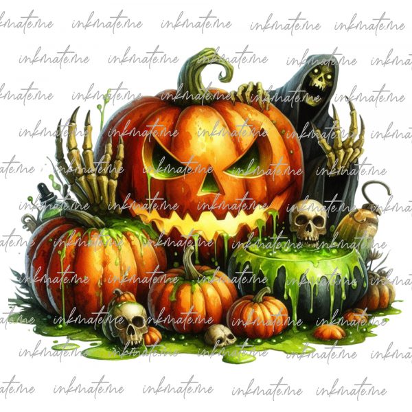 Jack-o'-Lantern, Scary Pumpkin, Pumpkin Design, Halloween Pumpkin