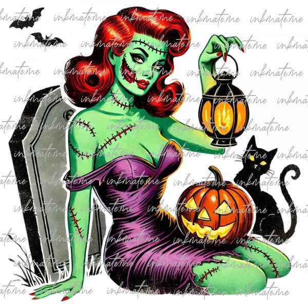 Sorceress, Halloween Witch, Witchcraft, Magic, Potions, Cauldron, Black Cat, Witchy, Broomstick, Mystical, Coven, Enchanted, Witch