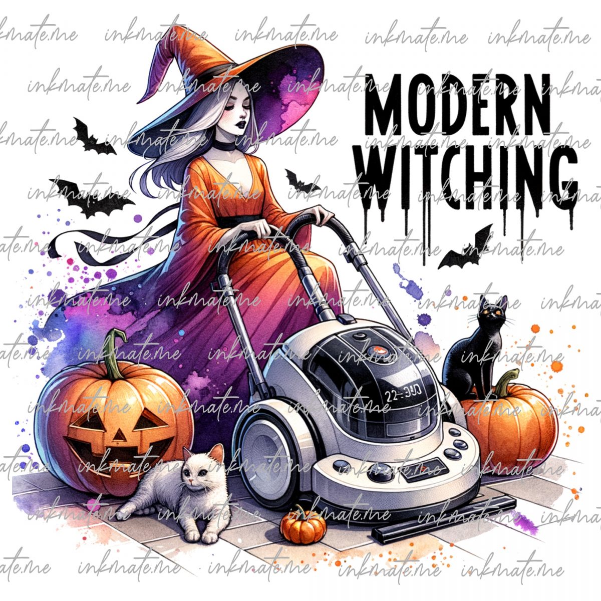 Mystical, Sorceress, Black Cat, Potions, Witch Hat, Magic, Witch, Spells, Halloween Witch, Witchcraft, Witchy, Cauldron, Coven