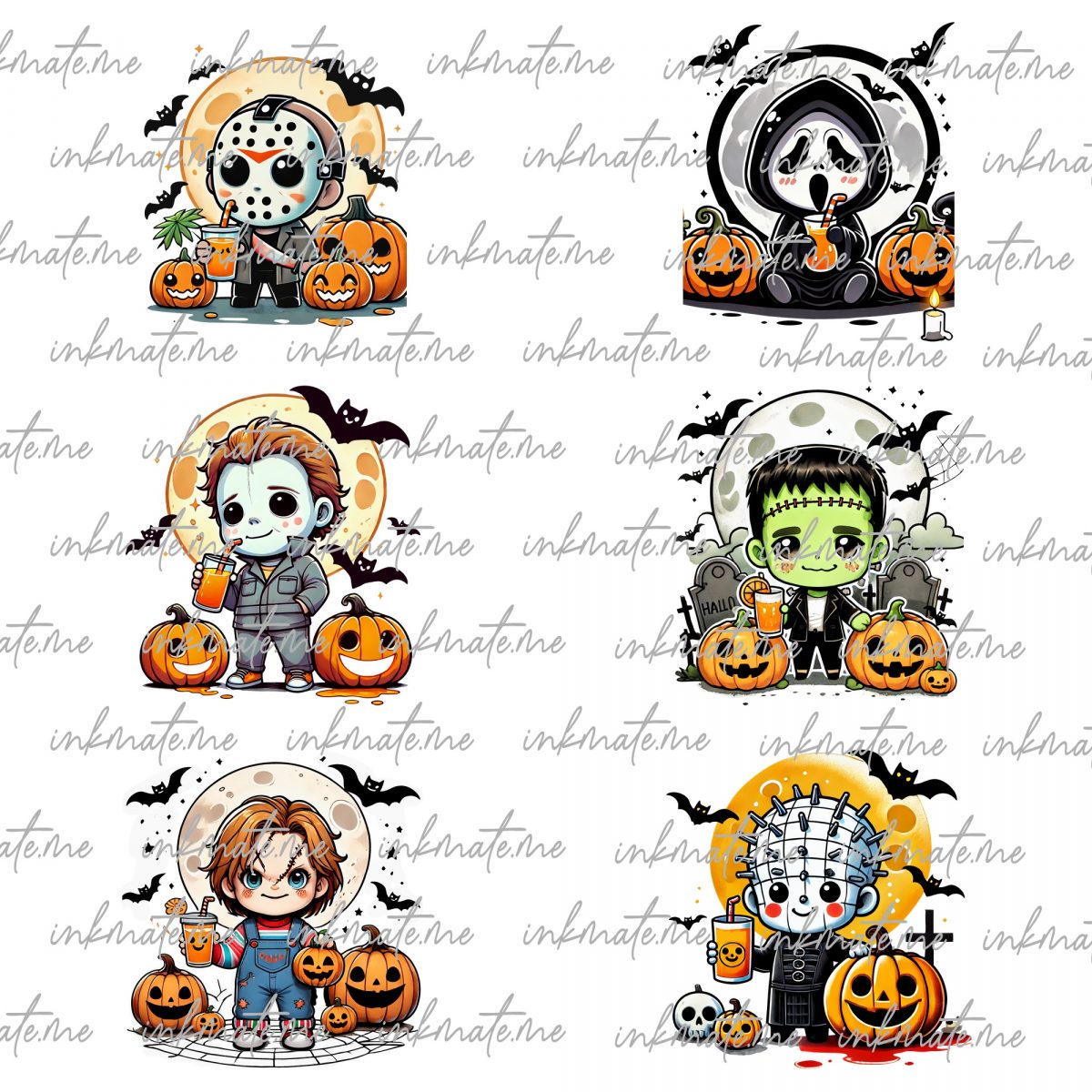 Cute Halloween PNG Pack D, Cute Halloween png, Here For The Boos, Sublimation png, Trending png, Scary movie png, Horror png, Cute Ghost png