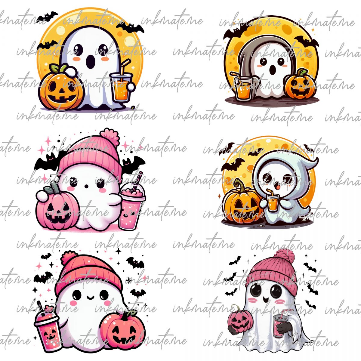 Retro Halloween Pngs, Cute Spooky Ghost Png, Funny Sticker Png,Trending Png, Fall Png, Coffee Png, Bougie Ghost Png, Here For The Boos