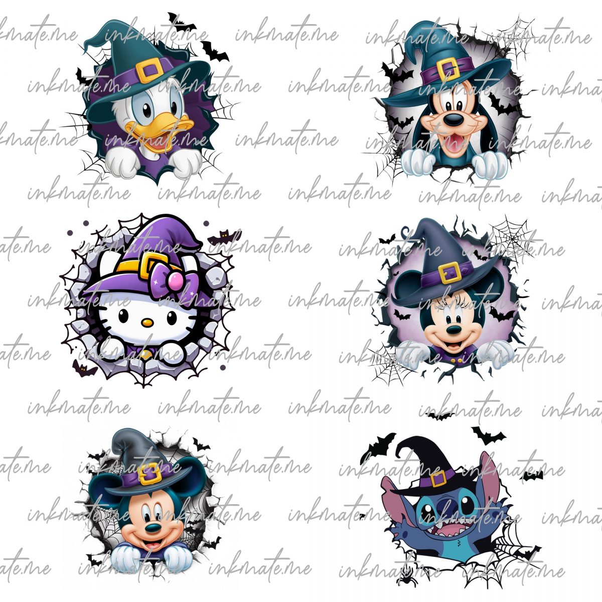 Halloween Bundle Png , Mouse and Friends Halloween png, Halloween Characters Bundle Png ,Halloween Sublimation, Trick Or Treat Png