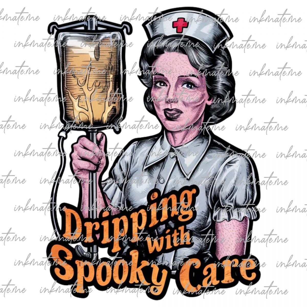 Scary Nurse, Zombie Nurse, Nurse Halloween Art, Spooky Nurse, Nurse in Blood