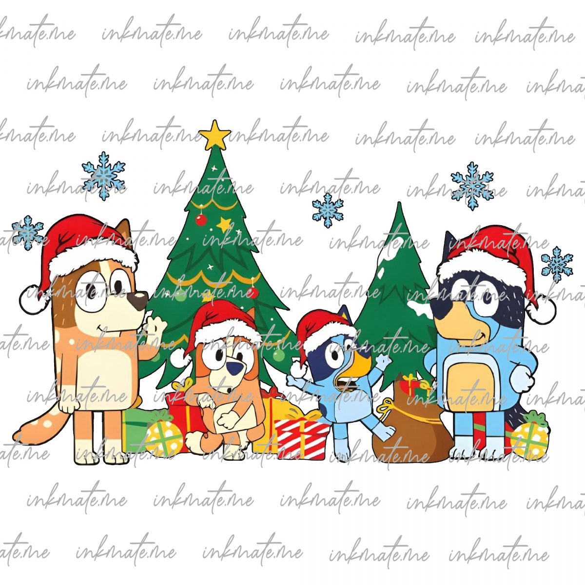 Bluey Family Christmas png svg, Disney Christmas png svg, Bluey png svg, blue dog png svg, blue dog cartoon sublimation