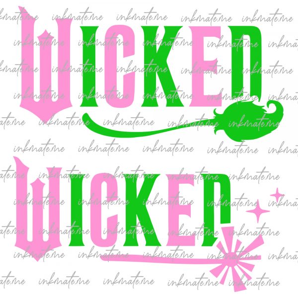 Wicked Movie SVG | Wicked PNG | Wicked Vinyl | Wicked Cricut | Elphaba | Glinda | Wicked Movie | Ariana Grande | Vinyl