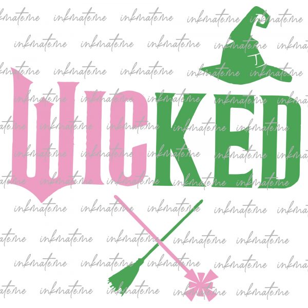 Bundle Wicked Change For Good Png, Witch Pink And Green png, Defy Gravity Broomstick Magic Wand png, Wicked Musical Movie Fan Xmas Gift