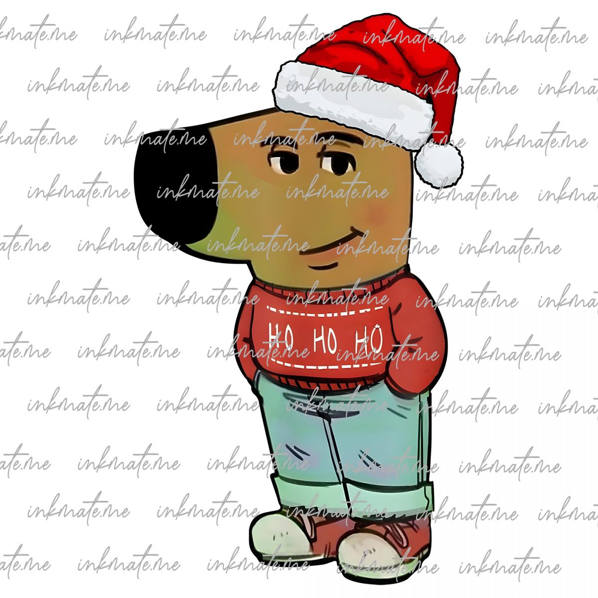 Just A Chill Guy Png, Chill Guy Christmas, Funny Dog Cartoon Png, Tiktok Meme Png, Chill Guy, Casual and Relaxed, Chill Vibes Png,