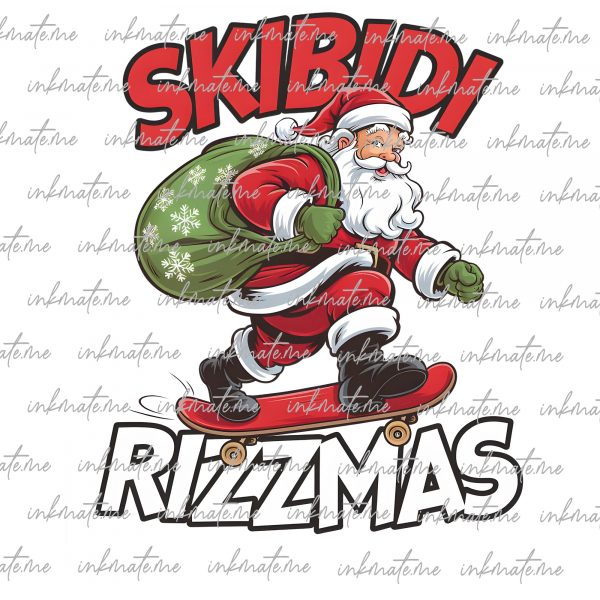 Skibidi Rizzmas Christmas Png, Santa Bruh Christmas Png, Rizz The Season Png, Funny Christmas, Rizz Santa Claus Gen Z Gift Idea,Gift for Men