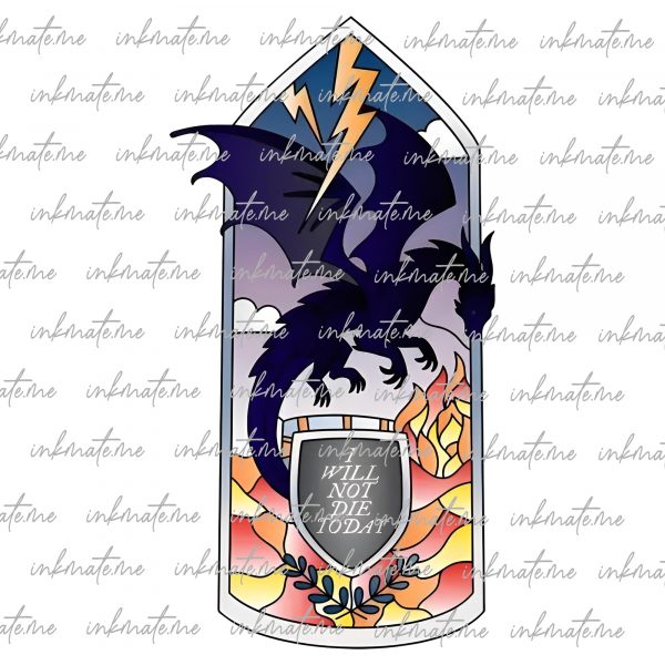 Fourth Wing Stained Glass PNG, Bookish png, Romantasy Bookish png, Digital Download Art for T-shirt, Sticker, Mug and More