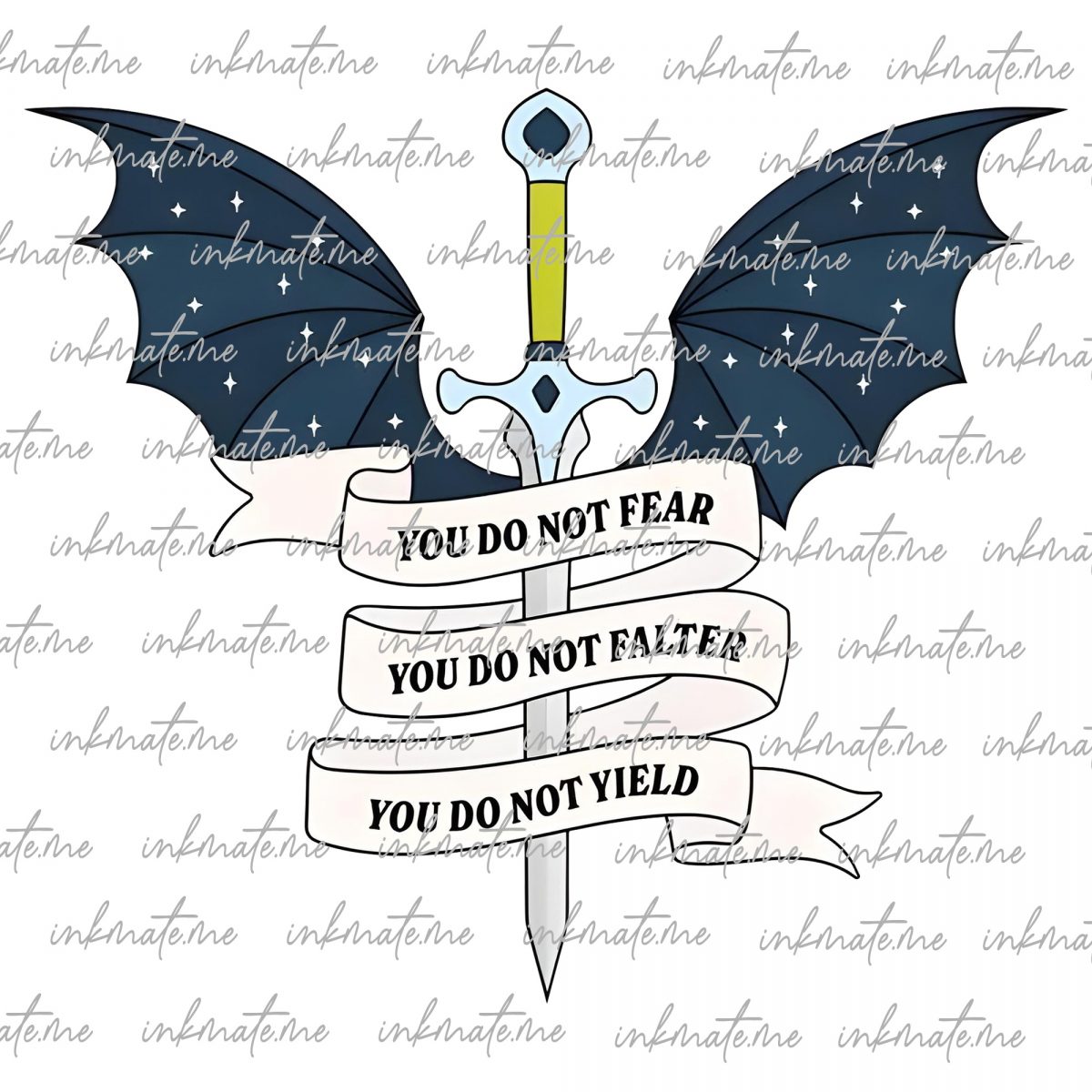 You Do Not Yield PNG, Bookish png, Acotar Crescent City, Digital Download Art for T-shirt, Sticker, Mug and More