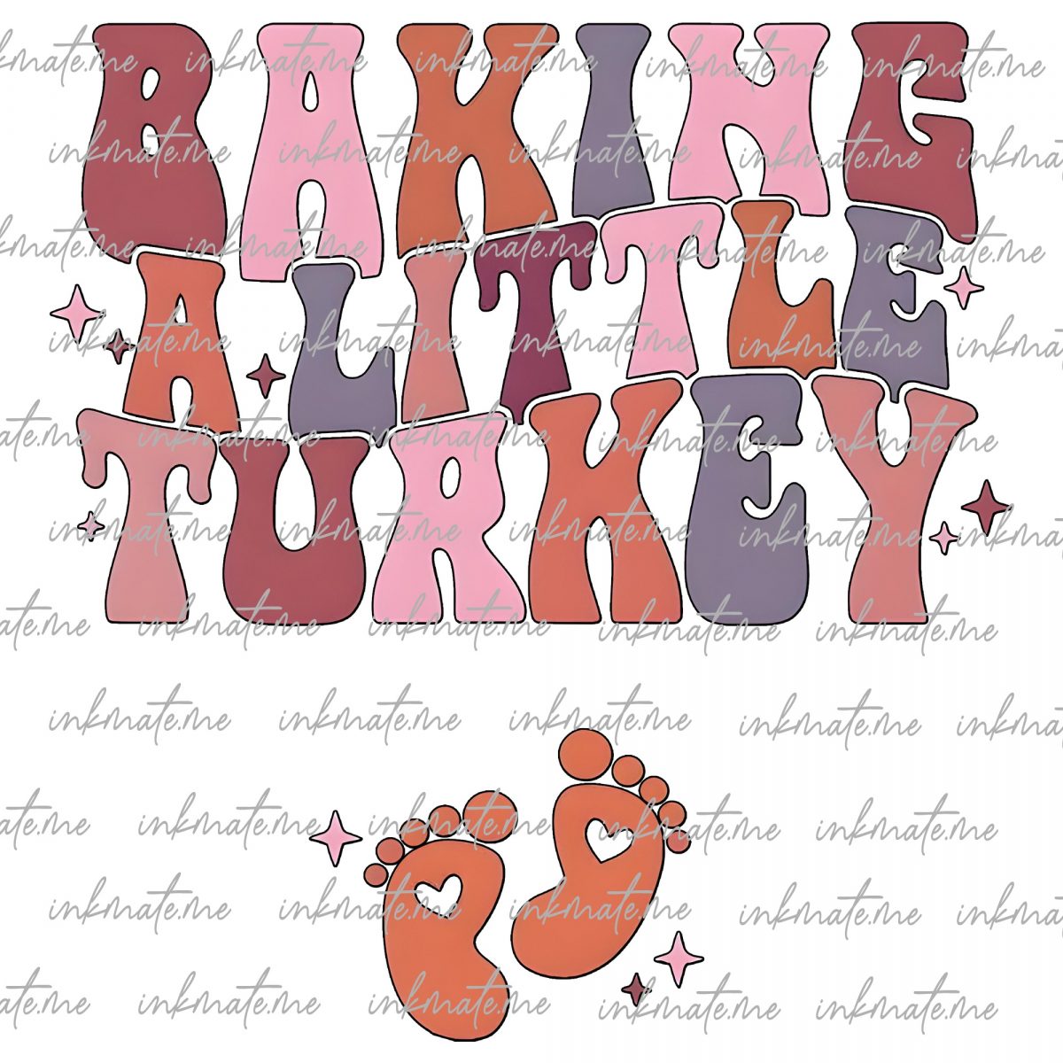 Baking A Little Turkey PNG SVG Thanksgiving Pregnancy Announcement Svg, Baking A Little Turkey Png, Thanksgiving Svg, Digital Download