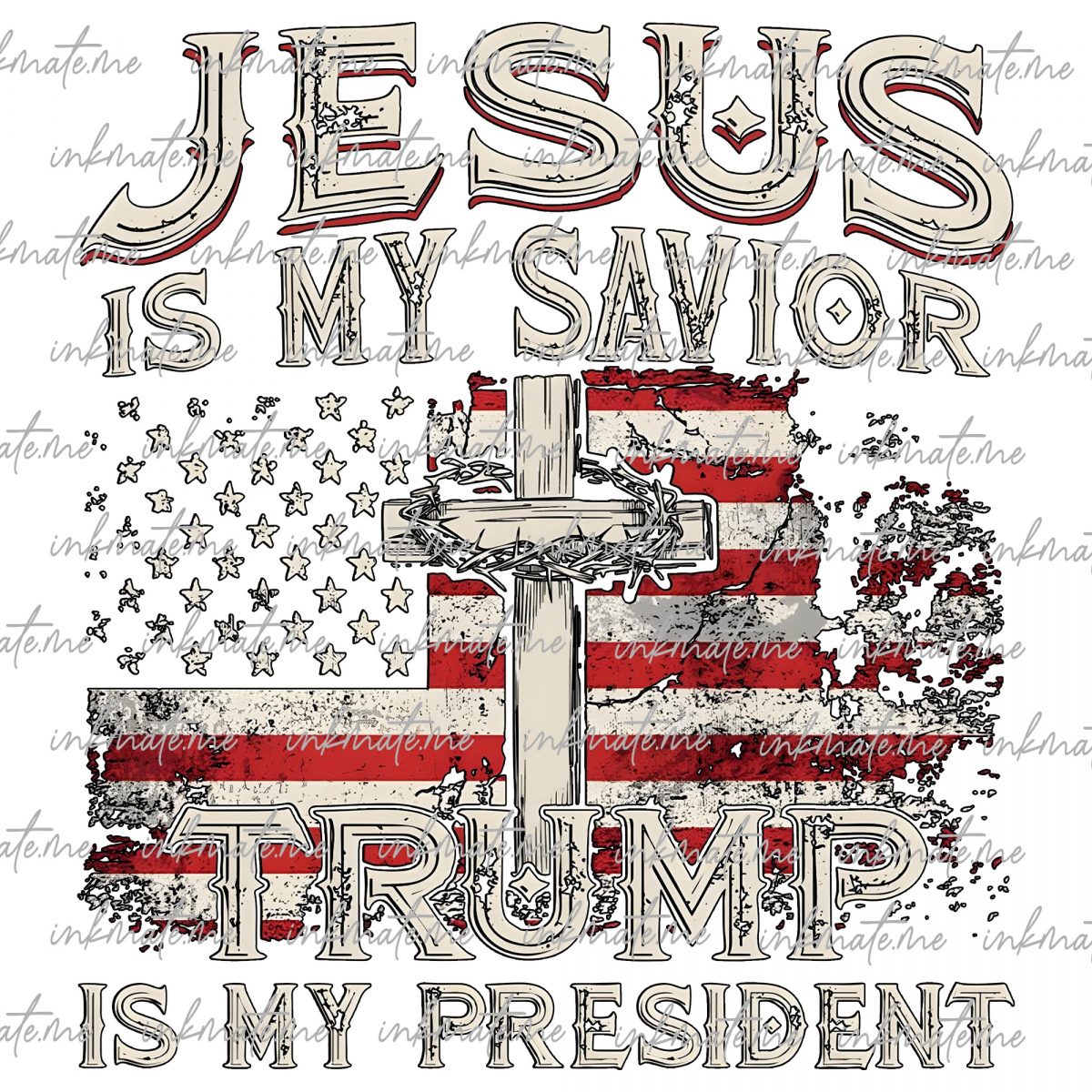 Jesus Is My Savior Trump Is My President Png, American Flag Png, Donald Trump Png, America Png, Freedom Png, Trump 2024 Png,Trendy Trump Png