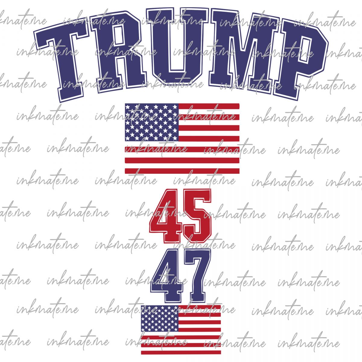 Trumps 45 & 47 | Trump President Wins 47 Digital Design png, Vote political won TShirts, Sublimation, DTG, DTF front sleeve designs download