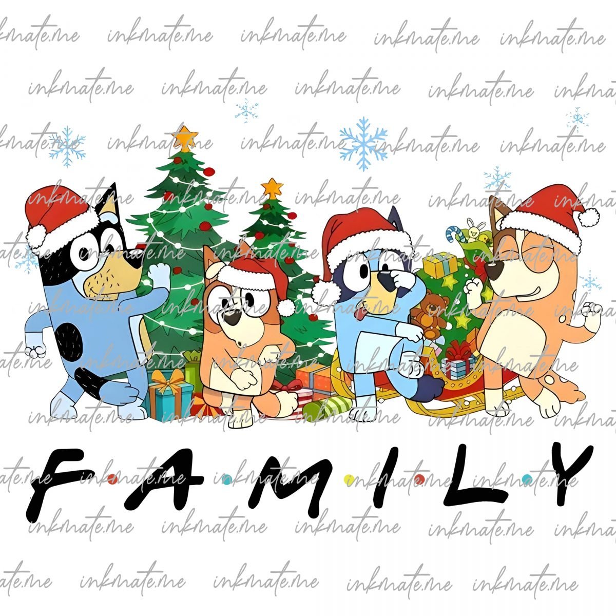 Bluey Christmas Family Png, Christmas Family Matching Png, Christmas Family Shirt Design, Bluey Christmas Party Png, Bluey Christmas Png