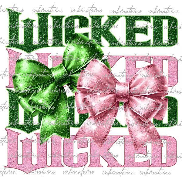 Wicked Change For Good Glitter Png | Witch Pink And Green Png | Wizard Of Oz Movie Png | Defy Gravity Broomstick Magic Wand Png