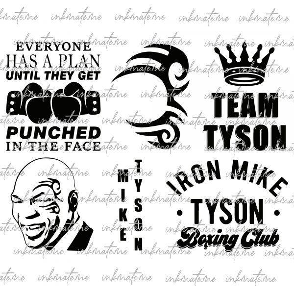 Mike Tyson Svg bundle, Mike Tyson Silhouette, Mike Tyson Clipart, Mike Tyson Cut File, Mike Tyson Boxing Club, Instant Download Png Ai Pdf