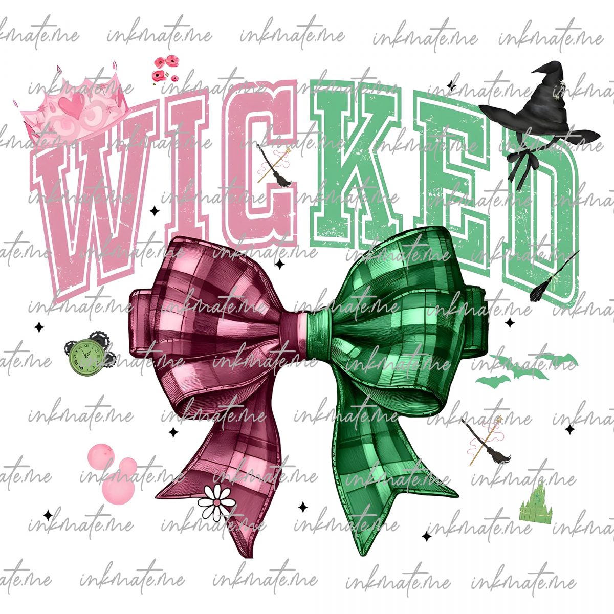 Wicked Change For Good Glitter Png | Defy Gravity Broomstick Magic Wand Png | Wizard Of Oz Movie Png | Witch Pink And Green Png