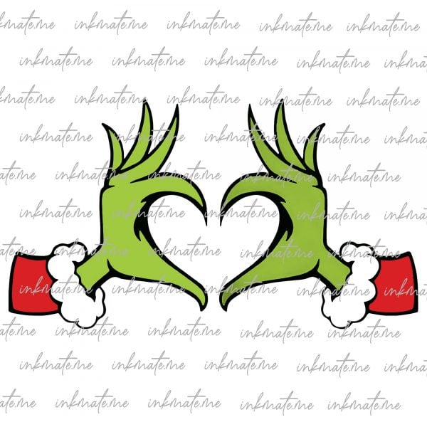 Merry Grinchmas Svg, Christmas Couples Funny Matching Png, Christmas Grinch Svg, Funny Grinch png, Christmas Png, Grinch Heart Clipart svg