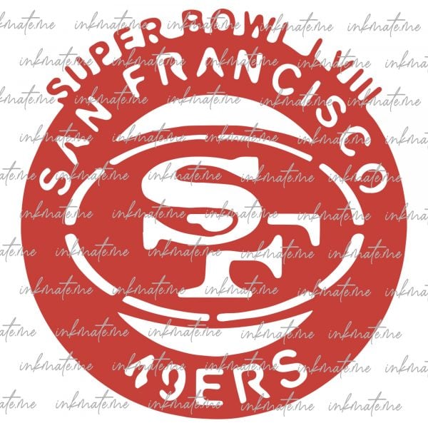 San Francisco Football Design | Perfect for Printing, Cutting and Sublimation | Svg, Eps, Png, Dxf, Eps | Cricut Silouhette